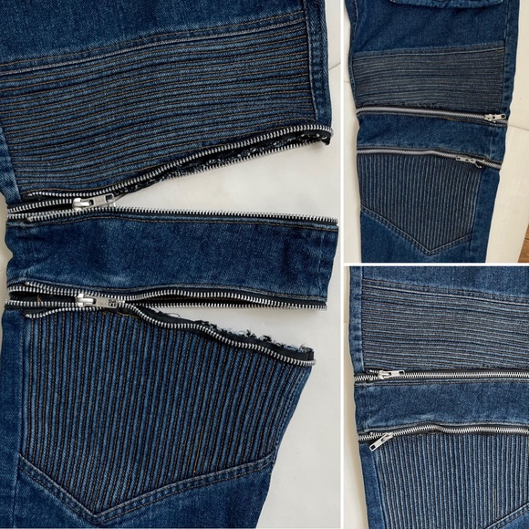 Youths In Balaclava Zip Jeans ,US 28R ,28 Inseam, Non-stretch, Detachable Length - Picture 11 of 14